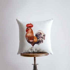 Watercolor Rooster Looking Left | Brid Prints | Bird DÃ©cor |Accent Pillow Cover | Throw Pillow Covers | Pillow | Room DÃ©cor | Bedroom DÃ©cor