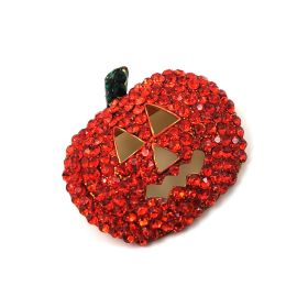 Halloween Spot Drill Red Christmas Pumpkin Brooch