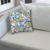 SCHOOLING FISH Yellow Jumbo -Zippered Pillow Cover with Insert