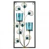 Peacock Rectangular Wall Sconce - Two Candles