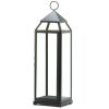 Tall Black Modern Candle Lantern - 25 inches