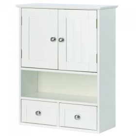 Wall-Mounted White Storage Cabinet