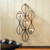 Abstract Iron Triple Candle Wall Sconce