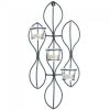 Abstract Iron Triple Candle Wall Sconce