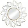 Metal Petals Golden Wall Mirror