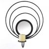 Circles in Circles Black Metal Wall Sconce