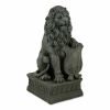 Lion with Shield Garden Statue