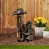 Cowboy Themed Garden Fountain