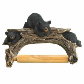 Black Bear Toilet Paper Holder