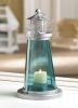 Tinted Glass Lighthouse Candle Lantern