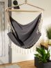 Hammock Chair with Tassel Fringe - Gray