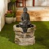 Buddha Lighted Garden Fountain