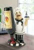 Standing Italian Chef Wine Bottle Holder