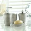 Shimmery Silver Bath Accessory Set