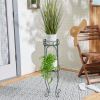 Scrolled Verdigris Two-Level Plant Stand