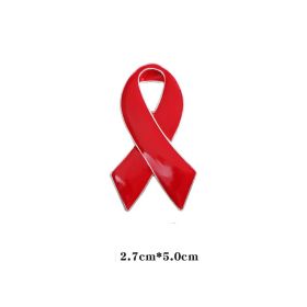 Metal Badge AIDS Prevention Activity Red Ribbon (Option: New red ribbon large)