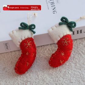 Material Ankle Bite Christmas Poison Pendant (Option: Wool Socks Red)