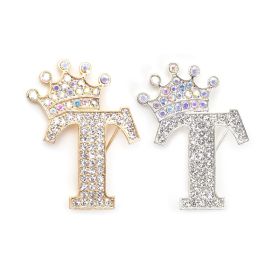 Fashion English Letter Brooch Creative Clothing Accessories (Option: Gold-T)