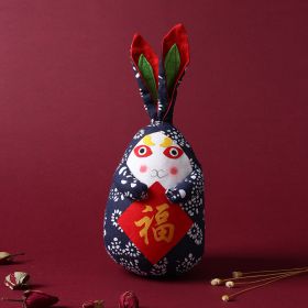 Folk Characteristic Handmade Fabric Gift Commemorative Doll (Option: Blue Printing)