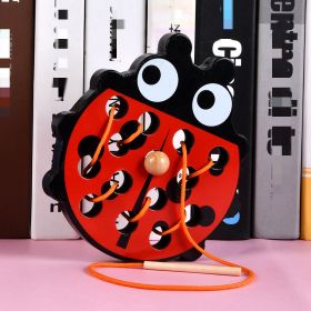 Children's Early Education Wooden DIY Creative (Option: Ladybug Rope)