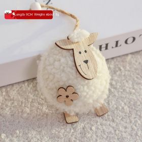 Material Ankle Bite Christmas Poison Pendant (Option: Wool Mianyang White)