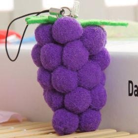 Fruits And Vegetables Little Doll Stuffed Toy Pendant (Option: Grape-6cmto13cm)