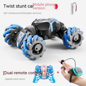 Gesture Induction Twist Car Stunt Remote Control Car Toy (Option: Blue-Ratio 1 To 24)