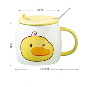 Refueling Duck Animal Cute Cartoon Ceramic Water Cup (Option: White duck head)