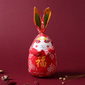 Folk Characteristic Handmade Fabric Gift Commemorative Doll (Option: Red Printed)