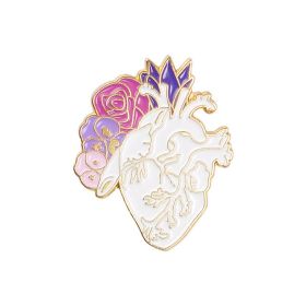 Men's And Women's Fashion Simple Heart-shaped Brooches (Option: CC1465)