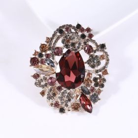 Bohemian Crystal Luxurious Classic Brooch (Color: Purple)