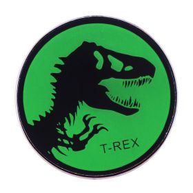 Pin Dinosaur Skeleton Brooch Green Badge Accessories (Option: A)