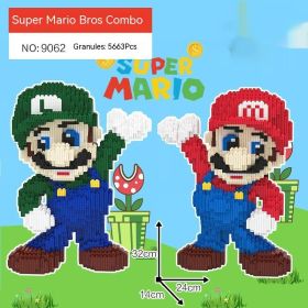 Violent Bear Building Blocks Toy Decoration Trend Creative (Option: Red And Green Mario)