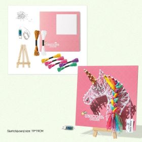 Children's Handmade Winding Painting Creative String Drawing Toys (Option: Winding Unicorn-USb)