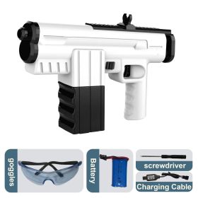 Rechargeable High-voltage Continuous Long-range Toy Gun (Color: White)