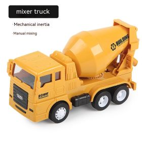 Medium Children's Simulation Inertial Engineering Vehicle Plastic Excavator (Option: Cementing Truck)