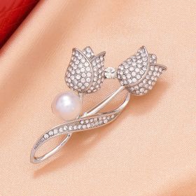 Luxury Suit Suit Sweater Brooch Pin (Color: Silver)