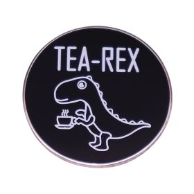 Pin Dinosaur Skeleton Brooch Green Badge Accessories (Option: D)