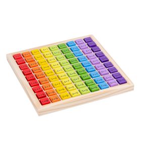 Wooden Nine-Nine Multiplication Formula Table Building Blocks Teaching Aid Toys (Option: Color)