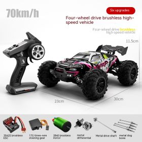 Brushless Four-wheel Drive Off-road Climbing RC Remote Control CarSedanpickup Model Car (Option: Red 16101PRO Brushless Sedan-1)