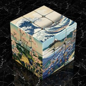 Van Gogh Sunflower Starry Sky Third Order Rubik's Cube (Option: Hokusai big hole)