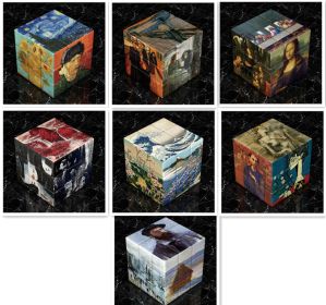 Van Gogh Sunflower Starry Sky Third Order Rubik's Cube (Option: Set1)