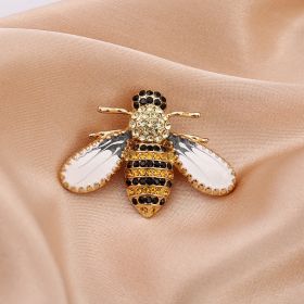 Cartoon Cute Bee Zircon Diamond Pearl Brooch (Option: 5style)