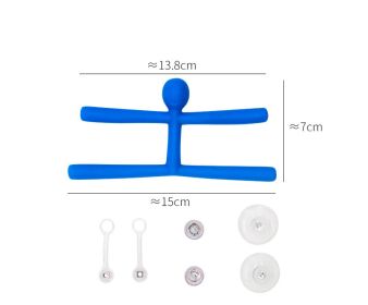 Home Decor Mini Man Refrigerator Magnets Cute Rubber Key Holder Wall Hook Towel Hanger For Office Home Fun Decoration (Option: Little Blue Man OPP Bag)