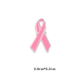 Metal Badge AIDS Prevention Activity Red Ribbon (Option: Old pink ribbon medium)