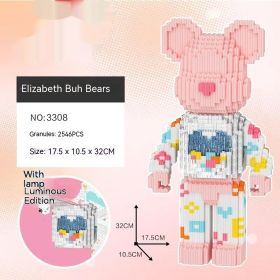 Violent Bear Building Blocks Toy Decoration Trend Creative (Option: 32cm Elizabeth Women's Clothes)