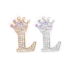 Fashion English Letter Brooch Creative Clothing Accessories (Option: Silver-L)