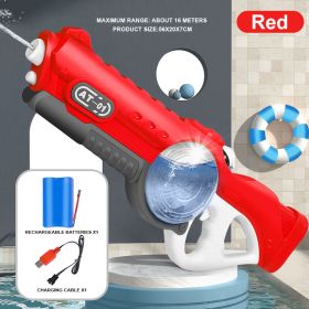 Automatic Suction Water Gun Full Toy Electric (Option: Red-USB)