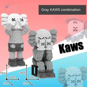 Violent Bear Building Blocks Toy Decoration Trend Creative (Option: Gray Standing Posture)