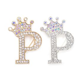 Fashion English Letter Brooch Creative Clothing Accessories (Option: Silver-P)